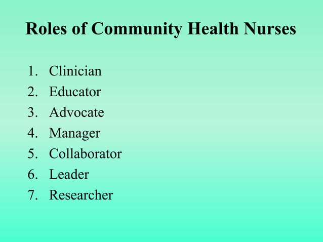 Role of Community Health Nurse.pptx