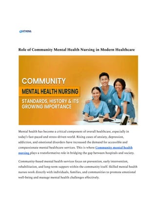 Role of Community Mental Health Nursing in Modern Healthcare.pdf