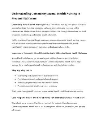 Role of Community Mental Health Nursing in Modern Healthcare.pdf