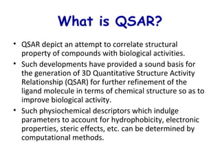 Qsar Methods Role of computers in drug design1 | PPT