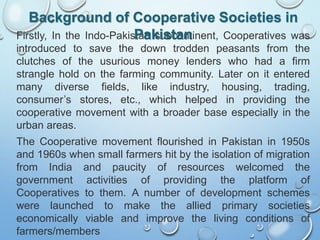 Role of cooperative societies in community development | PPTX