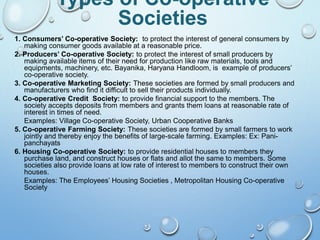 Role of cooperative societies in community development | PPTX