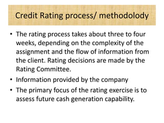 ROLE OF CREDIT RATING IN DEBT MARKETS. | PPTX