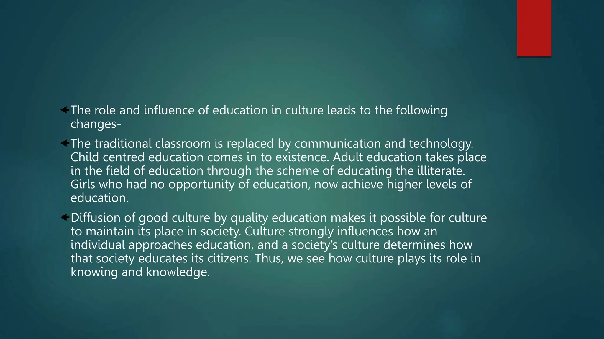 Role of culture in knowing PPTX
