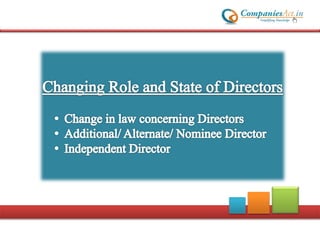Role Of Directors Under Companies Act 2013