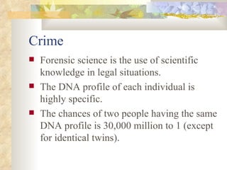 Role of dna fingerprinting in crimes | PPT