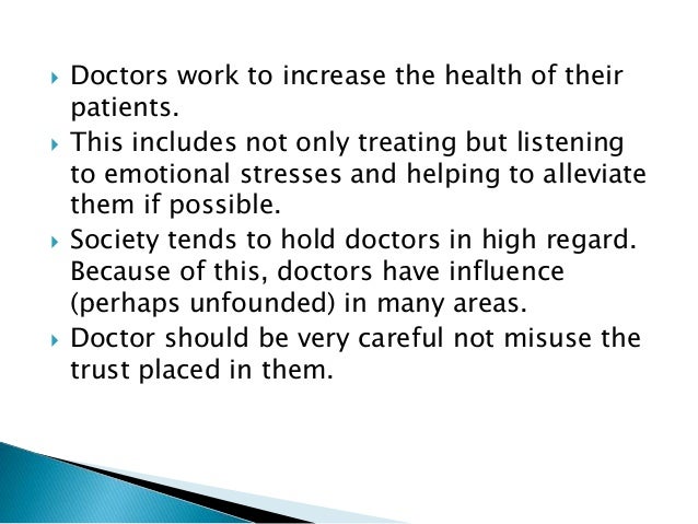 Role of doctor in society