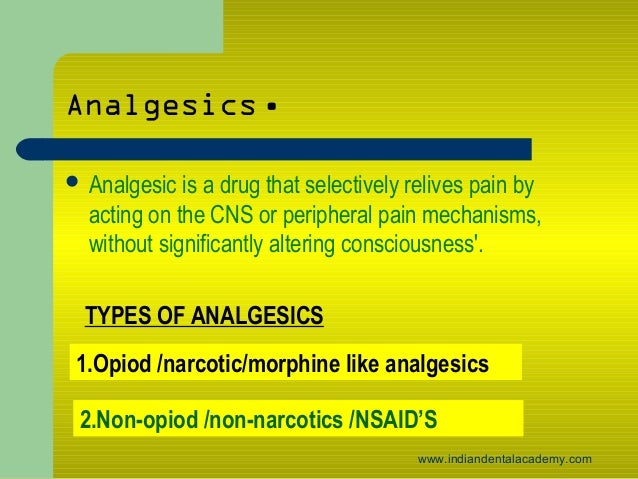 Is Naproxen A Non Narcotic