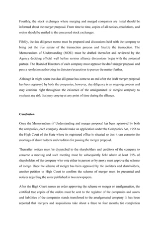 Role of due diligence in mergers and acquisition | PDF