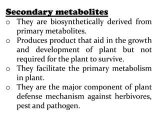 Role of eliciator in production of plant secondary metabolite | PDF
