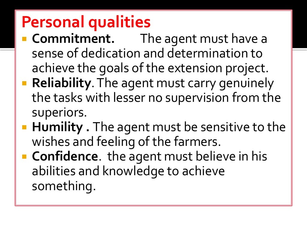 Role of extension agent