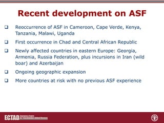 Role of FAO-ECTAD in transboundary disease surveillance and control with special reference to ASF