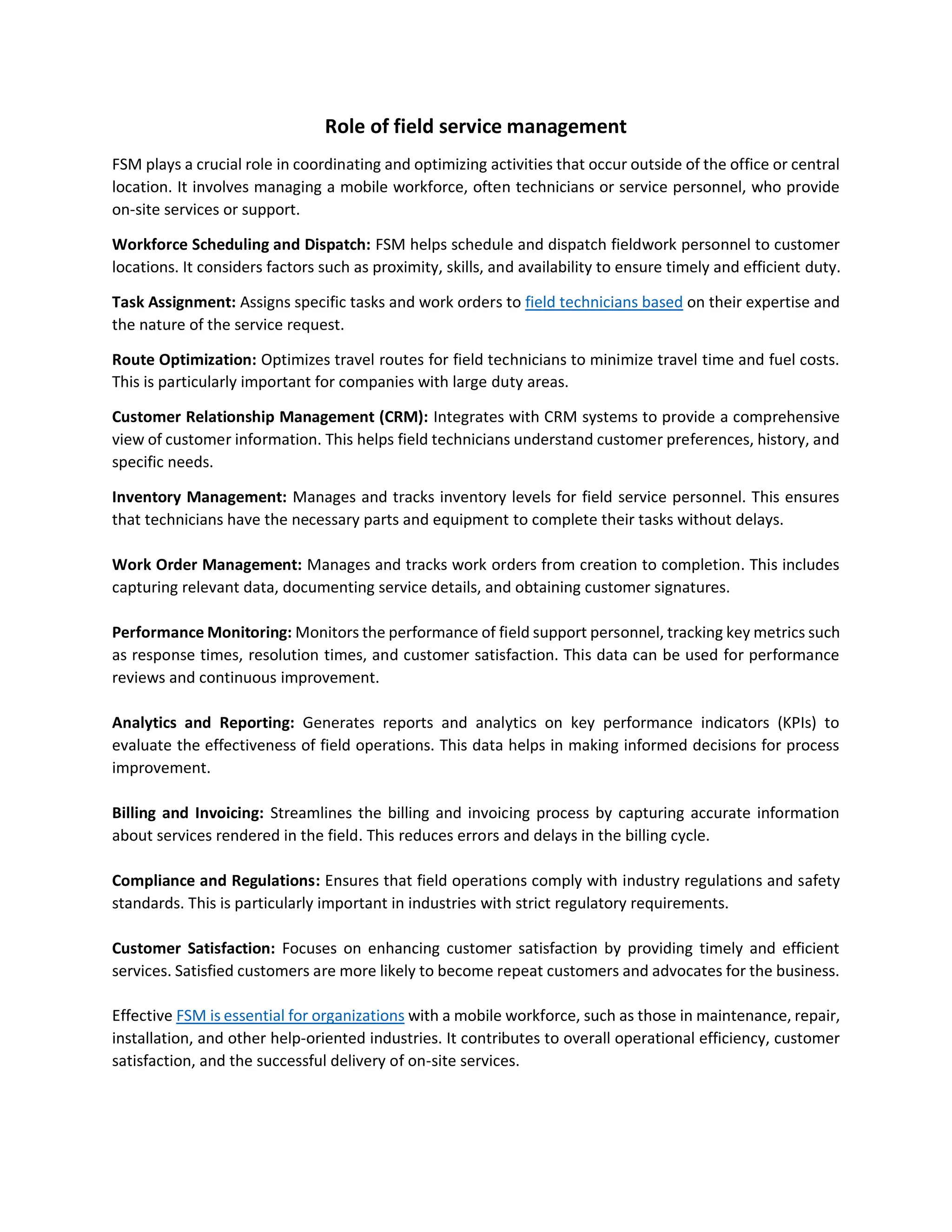 Role of field service management.pdf