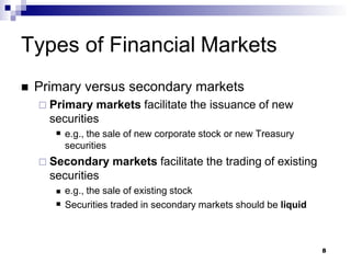 Role of financial markets | PPTX