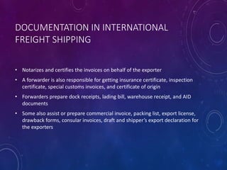 Role of freight forwarder | PPTX
