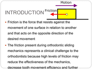 Friction Introduction Role of friction in sliding mechanics | PPTX