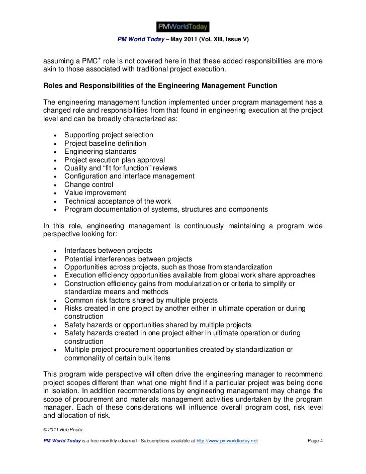 program manager job description