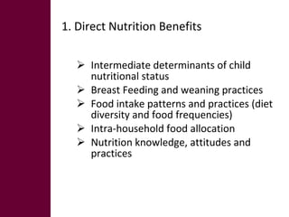 The role of gender in strengthening  the causal linkages between livestock production and human nutrition
