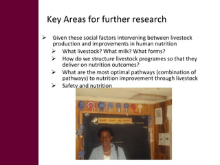 The role of gender in strengthening  the causal linkages between livestock production and human nutrition