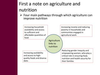 The role of gender in strengthening  the causal linkages between livestock production and human nutrition