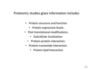 Role of genomics and proteomics | PPTX