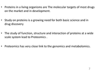Role of genomics and proteomics | PPTX