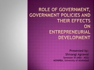 Presented by:
Shivangi Agrawal
Semester III (MBA – M52)
MONIRBA, University of Allahabad
 