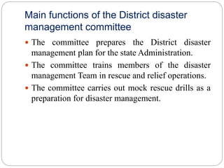 Role Of Government In Disaster Management At Central Tam 2013-20