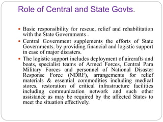 Role Of Government In Disaster Management At Central Tam 2013-20