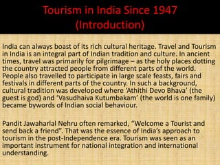 Role Of Government In Tourism