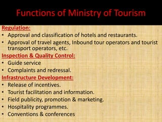 Role Of Government In Tourism