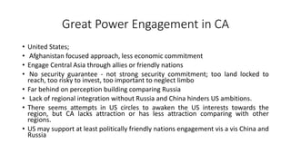 Role of great powers in central asia | PPTX