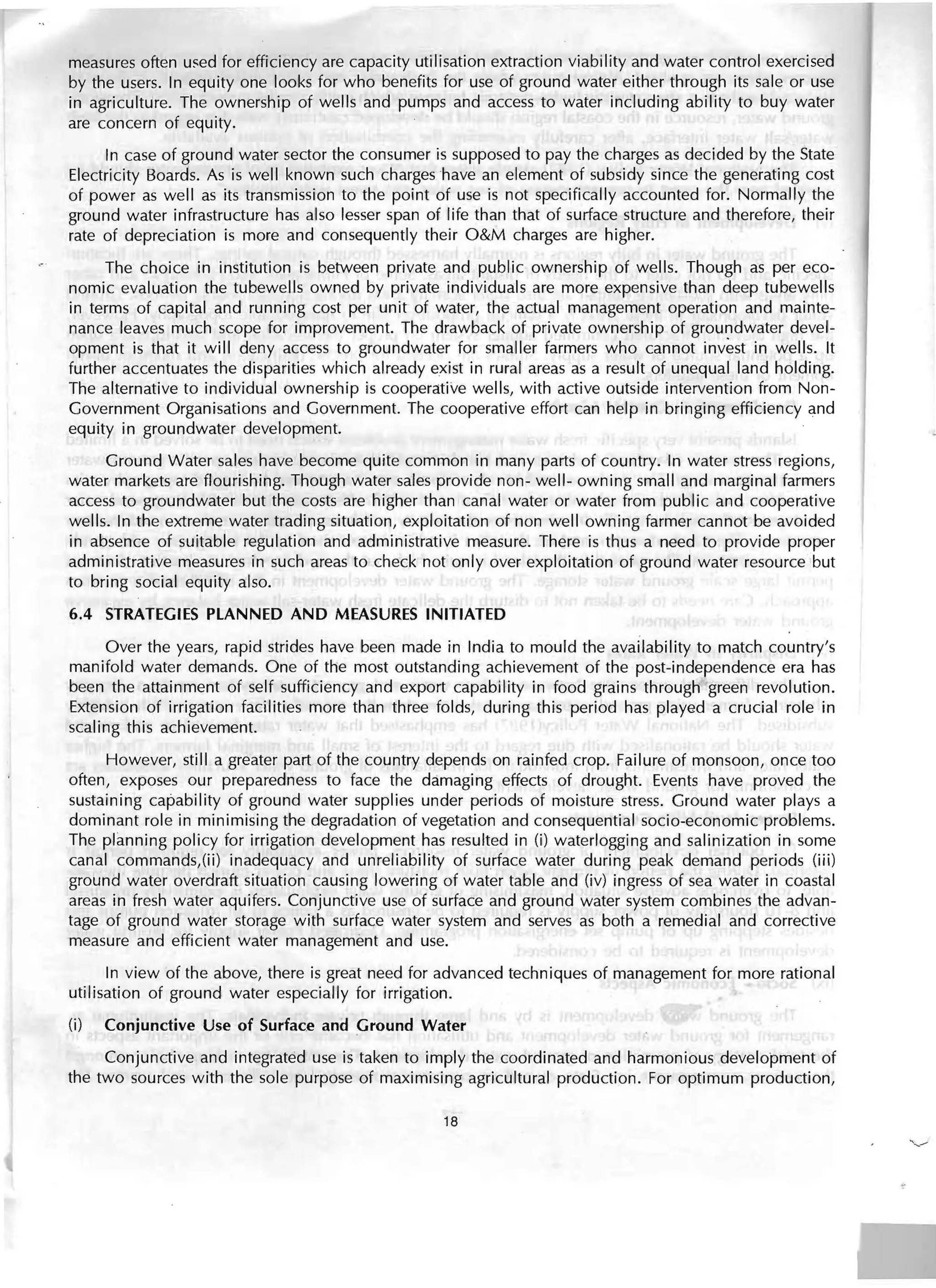 Role of groundwater and small dams in water resources development Water ...