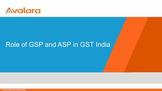 Role of GSP and ASP | PPT