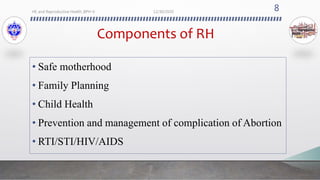 Role of health education in reproductive health | PPTX