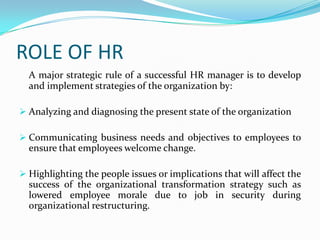 Role of hr in change | PPT