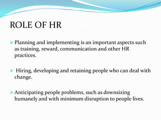 Role of hr in change | PPT