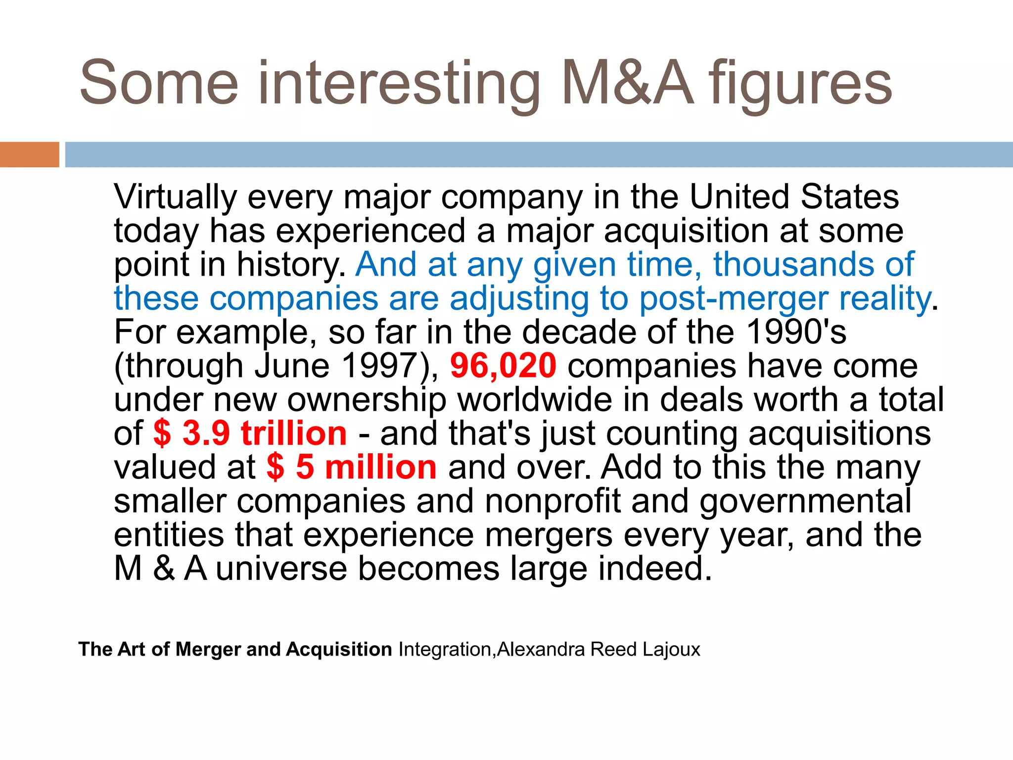 Role of hr in mergers and acquisitions | PPTX
