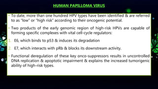 Role of human papillomavirus and tumor suppressor genes | PPTX
