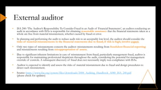 Role of Internal Audit in fraud prevention and detection | PDF