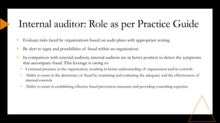 Role of Internal Audit in fraud prevention and detection | PDF