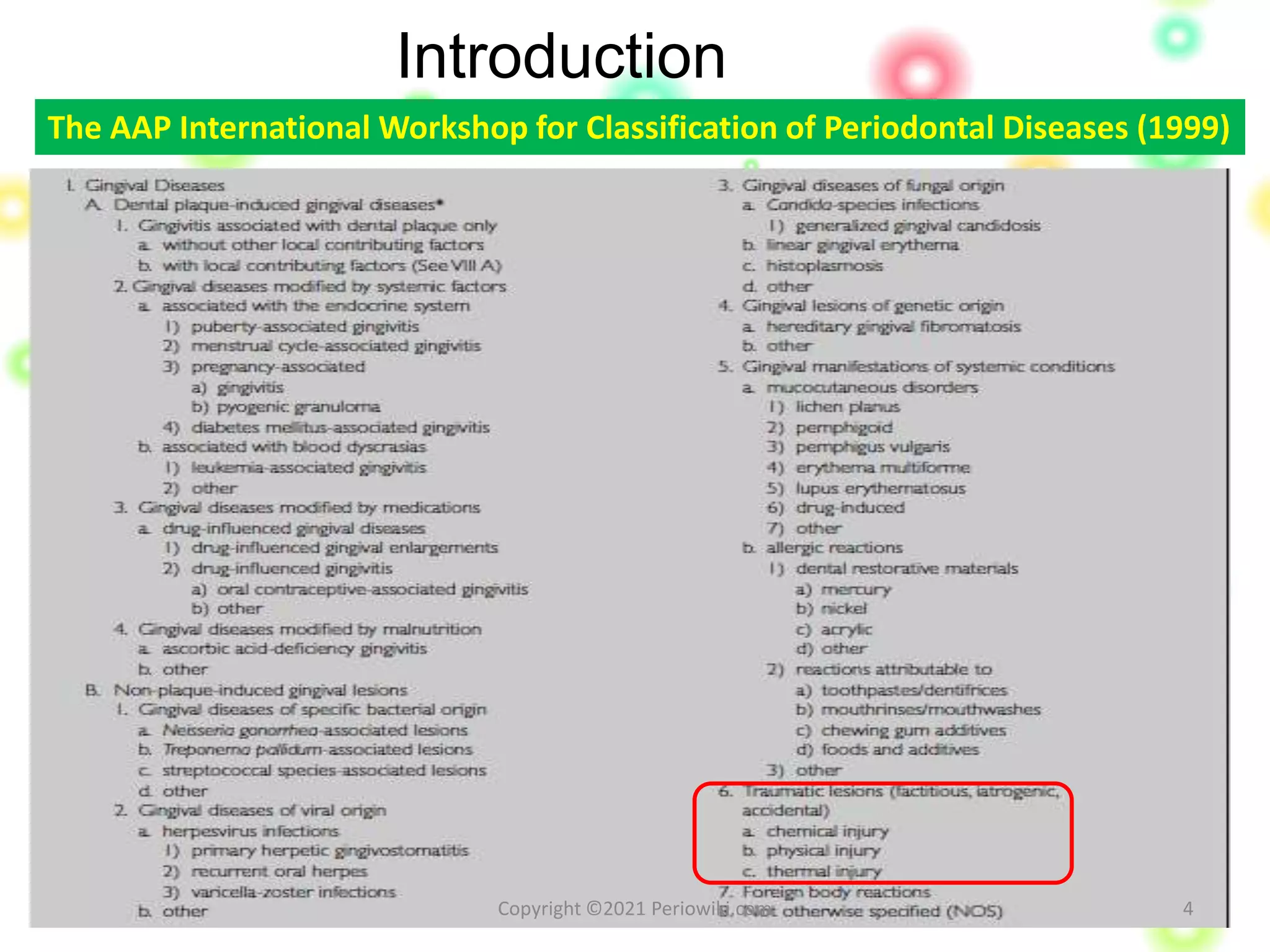 Role of iatrogenic factors in the etiology of periodontal disease | PPTX
