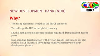 New Development Bank Function Role of IMF & World Bank & New Development Bank | PPTX