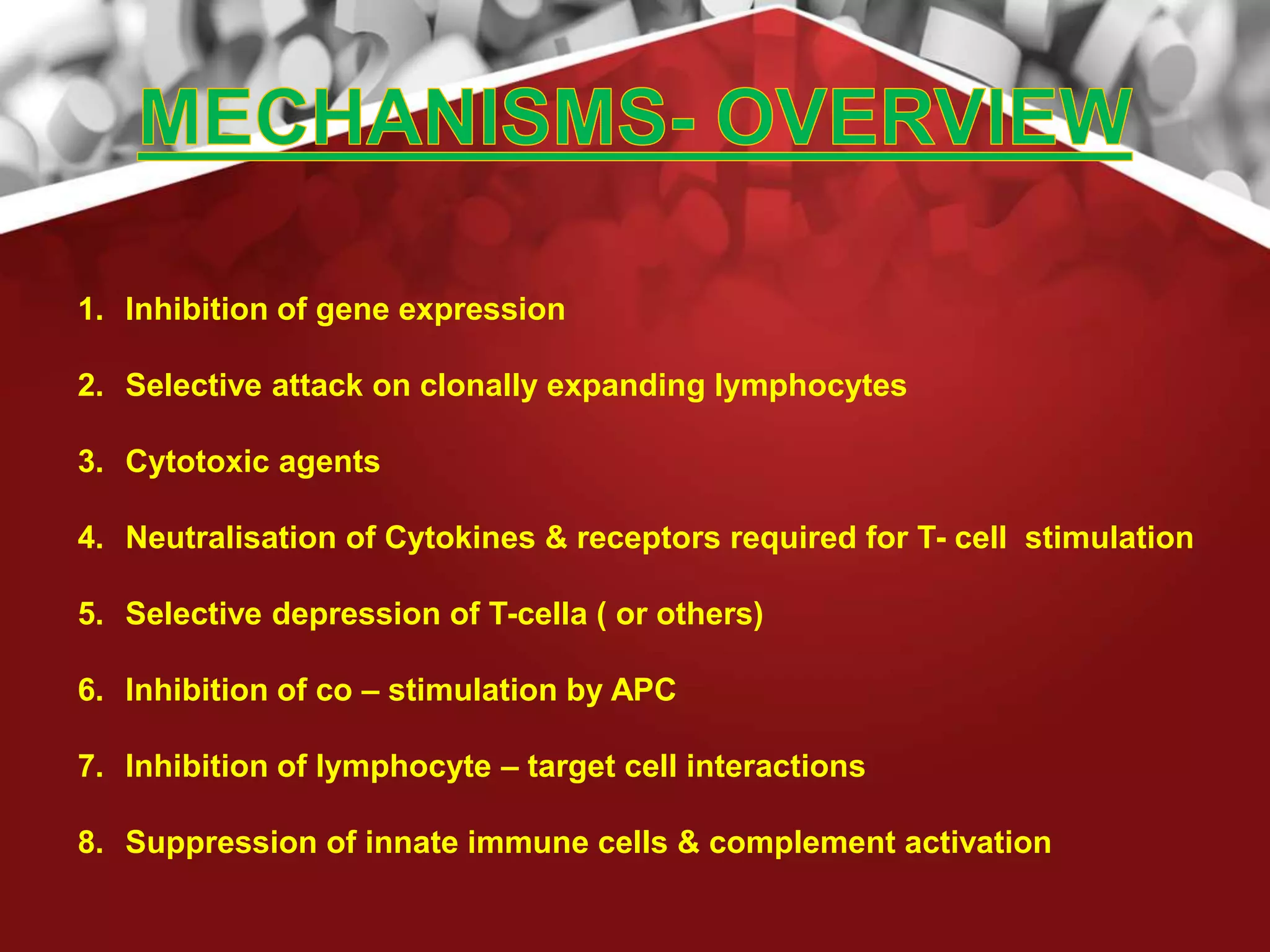 Role of immunomodulators in oral diseases | PPTX