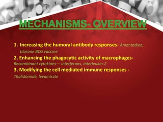 Role of immunomodulators in oral diseases | PPTX