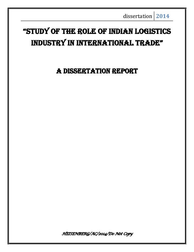 dissertation international trade