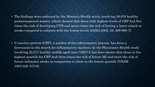 Role of inflamation in coronary artery disease | PPTX
