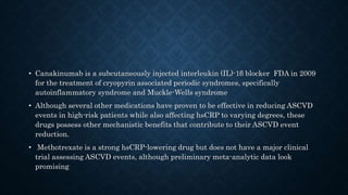 Role of inflamation in coronary artery disease | PPTX