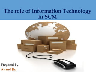 The role of Information Technology 
in SCM 
Prepared By: 
Anand Jha 
 