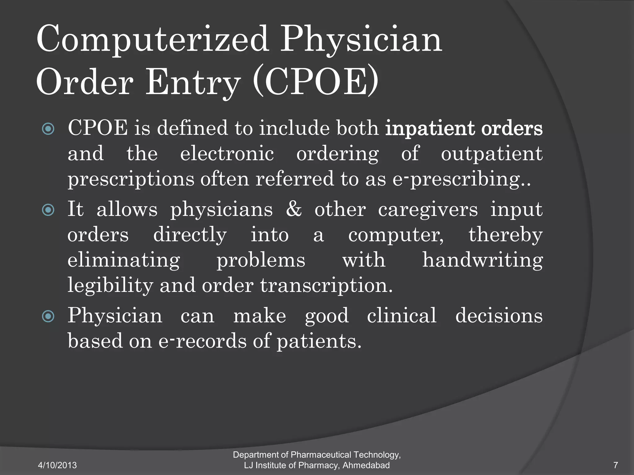 Role of Information Technology in Pharmaceutical industry | PPTX